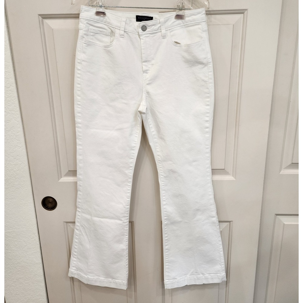 Banana Republic Womens White Wide Leg Jeans Size 12 Waist 31 Denim PETITE Y2K